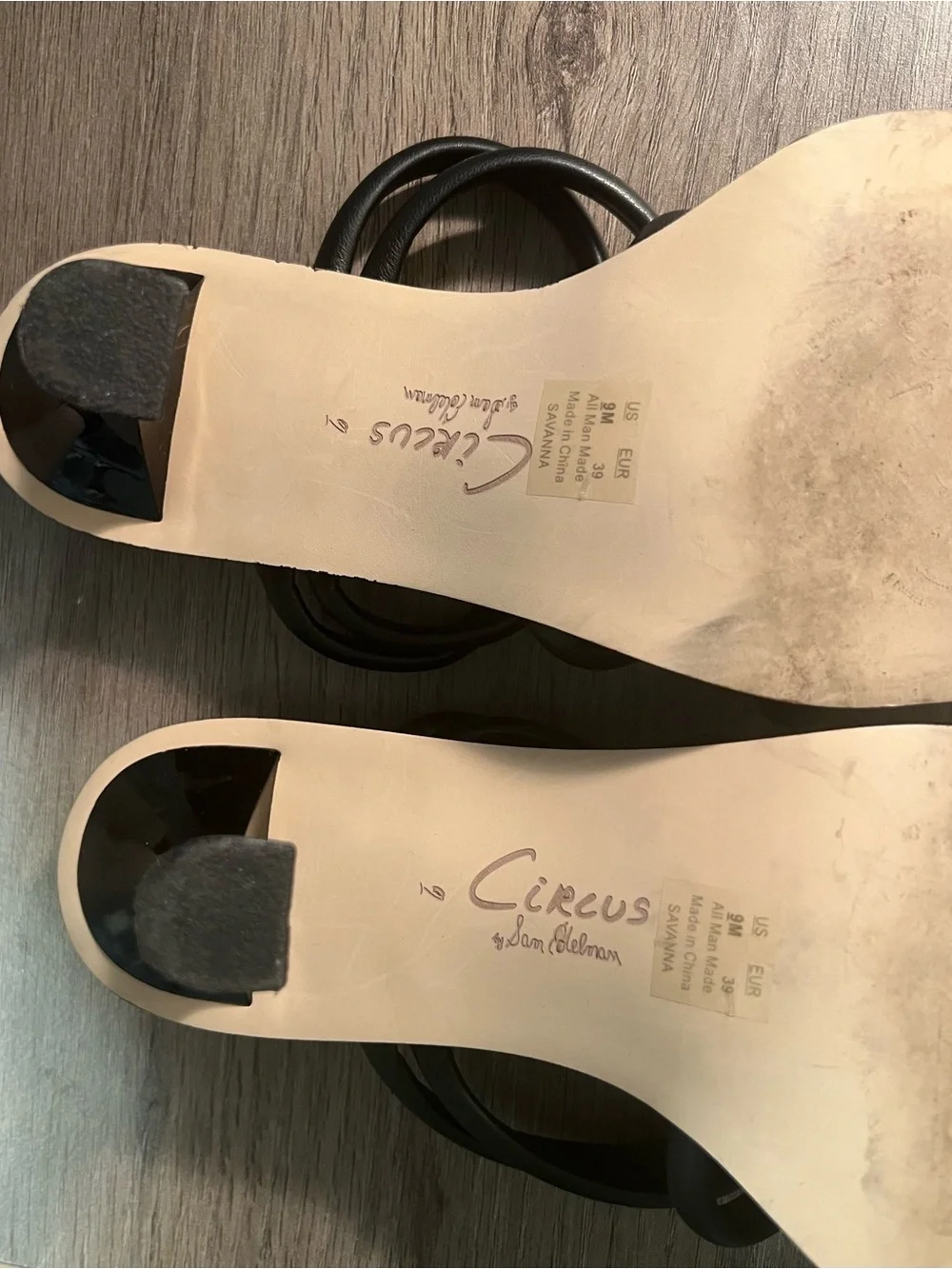 Circus by Sam Edelman Black Knotted Strap Square-Toe Heels - Picture 7 of 10